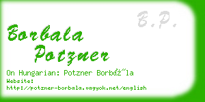 borbala potzner business card